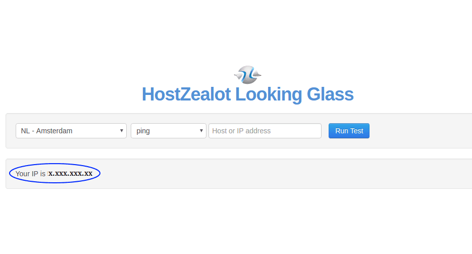 Looking glass HostZealot